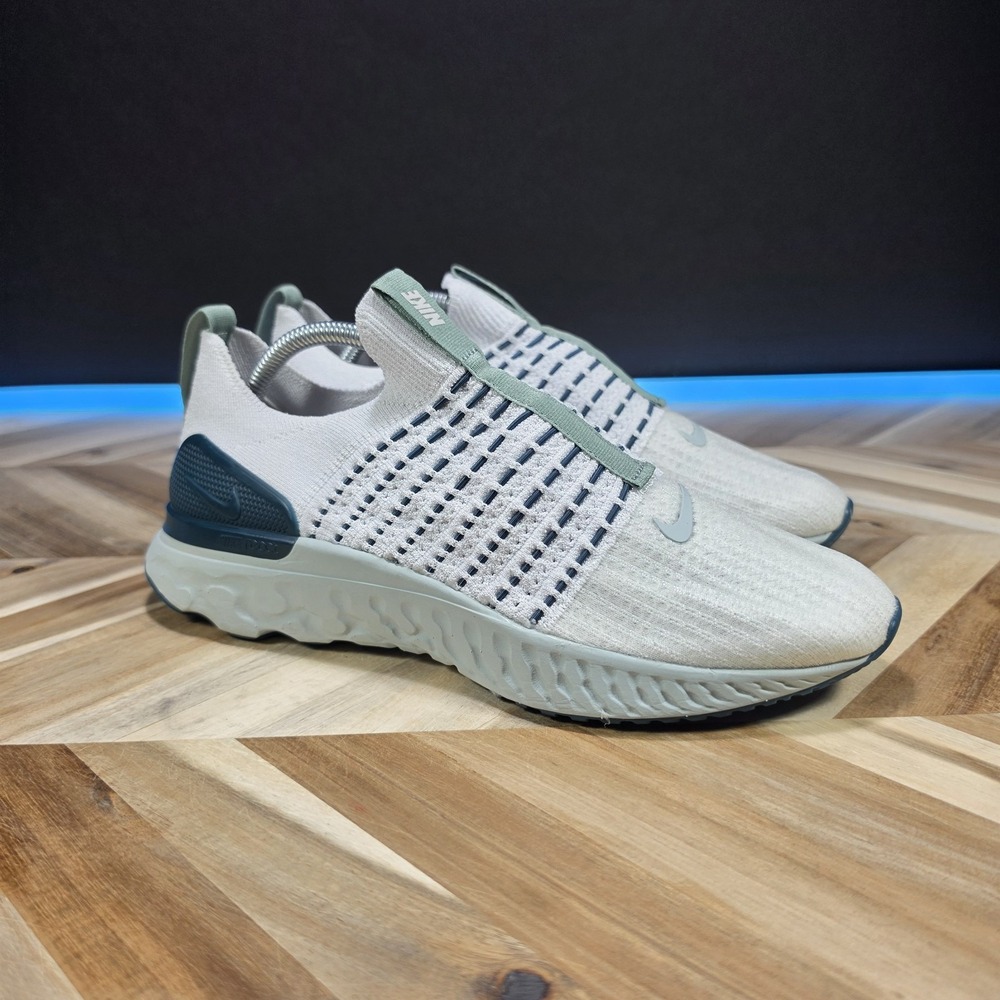 Nike React Phantom Run Flyknit 2 Running Shoes White/Teal Green Women's 10.5